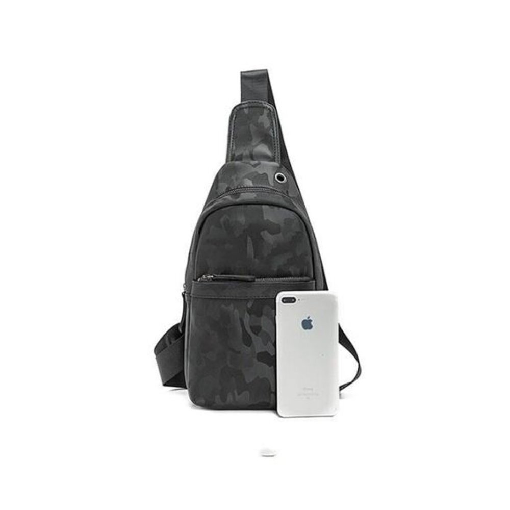 Men's Nylon Chest Sling Bag Crossbody Shoulder Bag Outdoor Backpack Daypack - Picture 3 of 7